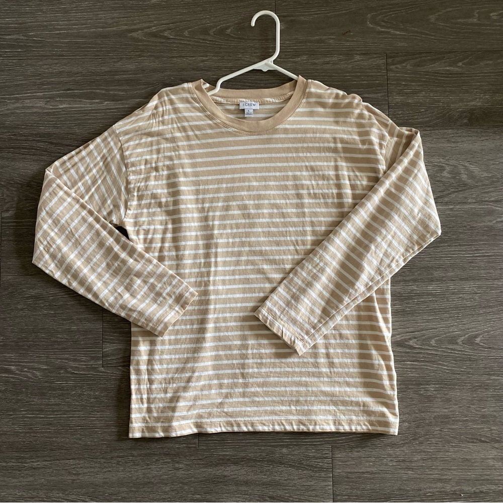 JCrew 100% Cotton Long Sleeve Oversized Tee